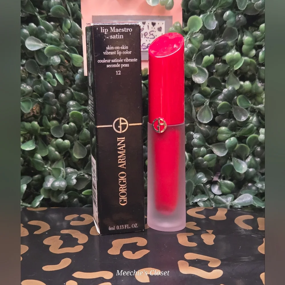 NIB Giorgio Armani Lip Maestro Satin Lipstick - 12 Secret Date